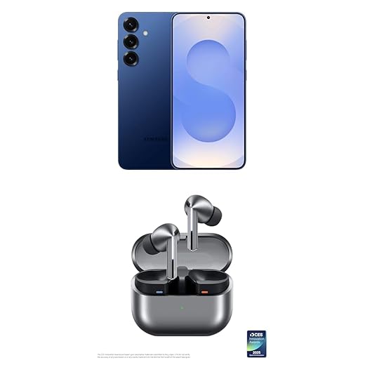 Samsung Galaxy S25+ 512GB Unlocked AI Smartphone, Navy w/ Galaxy Buds 3 Pro AI True Wireless Bluetooth Earbuds, Silver