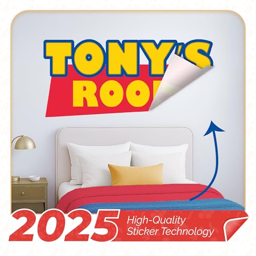 Vinilo decorativo personalizado para pared con nombre infantil miniatura 3