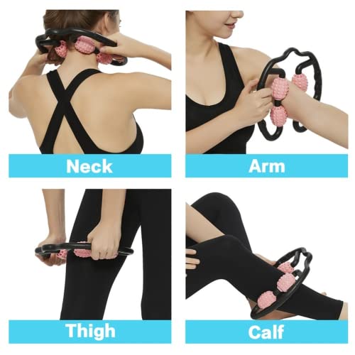 Massageroller U-vorm triggerpunt voor arm been nek spierweefsel fitness gym yoga pilates sport 4 wielen blokken yoga… - Image 7