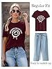 WIEIYM T Shirt Women Crew Neck T-Shirts Summer Tee Smile Graphic Slogan Tshirt Something It Be Like That Unisex Basic Tops Burgundy #1