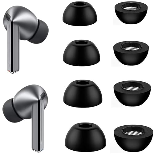 �������[�t�H�[���C���[�`�b�v Samsung Galaxy Buds 4 Pro�Ή� �t�H�[���C���[�o�b�h �m�C�Y�L�����Z�����O�C���[�L���b�v �C���[�v���O �C���[�`�b�v�AS M L XL 4�T�C�Y 4�y�A�A�u���b�N 8054pb