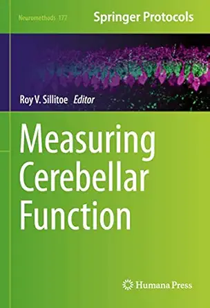 Measuring Cerebellar Function 1st ed. 2022 Edition book cover