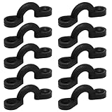 Five Oceans 10-Pack 1/4-Inch Nylon Bungee Deck Loops, Tie Down Pad Eye Straps for Boat Kayak Canoe Deck Rigging - FO2866