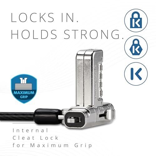 Image of Kensington Universal 3-in-1 2.0 Combination Laptop Lock, fits T-bar, Nano, N17, Wedge-shaped Lock Types, 6-foot Computer Security Locking Cable, Compatible with Dell, HP, Lenovo - Resettable, K63394WW