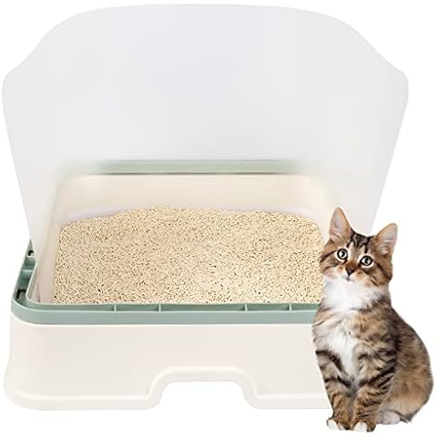11.8 x 39.4 in Cat Litter Box Shield - Litter Box Splash Guard with 2 Roll of Hook-and-Loop Fasteners for Open Litter Box Keeping Clean (Litter Box Not Included) Cover