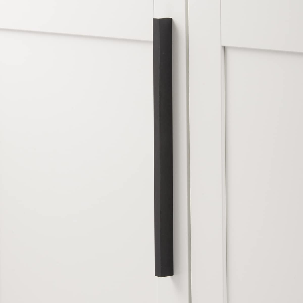 Hickory Hardware 1 Pack Solid Core Kitchen Cabinet Pulls, Luxury Cabinet Handles, Hardware for Doors & Dresser Drawers, 8-13/16 Inch (224mm) Hole Center, Flat Onyx, Streamline Collection