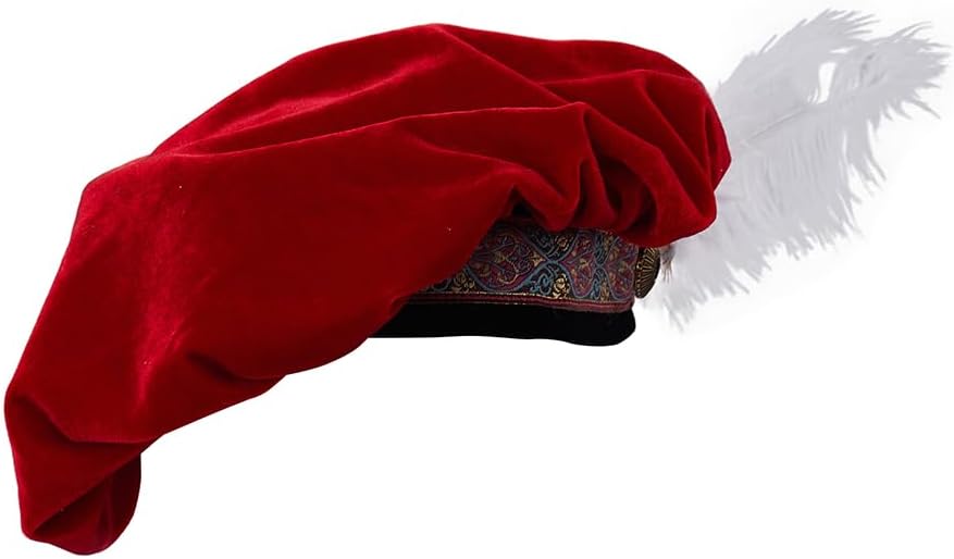 Willyacos Medieval Tudor Hat with Feather Velvet Jamaica Ubuy