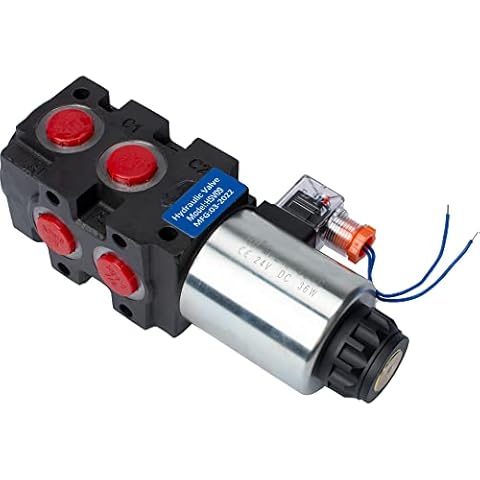 INPANOLS Hydraulic Solenoid Diverter Valve, 18 GPM DC 24V Hydraulic Solenoid Selector, MAX Pressure 200 Bar Cover