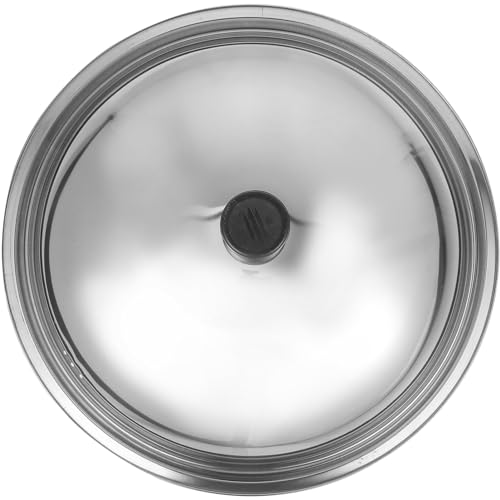 IMIKEYA Scalding Lid for Cooking Pots Stainless Steel Pot Cover Thickened Design Prevents Oil Splashing and Protects Kitchen Tools during Meal Preparation