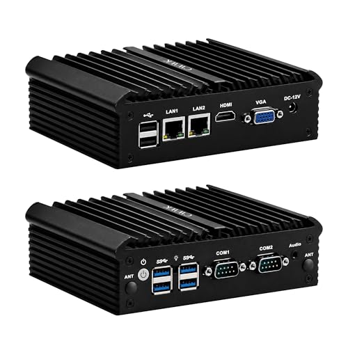 CWWK �~�jPC �t�@�����X J4125 �Y�Ɨp / 2�|�[�g �V���A��COM(RS232/RS485) / �f���A�� �M�K�r�b�g 1GbE LAN [�x�A�{�[��PC/OS�E�������ESSD�Ȃ�] SIM�X���b�g/mSATA/SATA / 2��ʏo�� / 