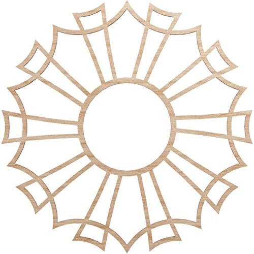 Image of Ekena Millwork 18 inchOD x 6 3 /8 inchID x 3 /8 inchT Augustus Wood Fretwork Pierced Ceiling Medallion, Alder