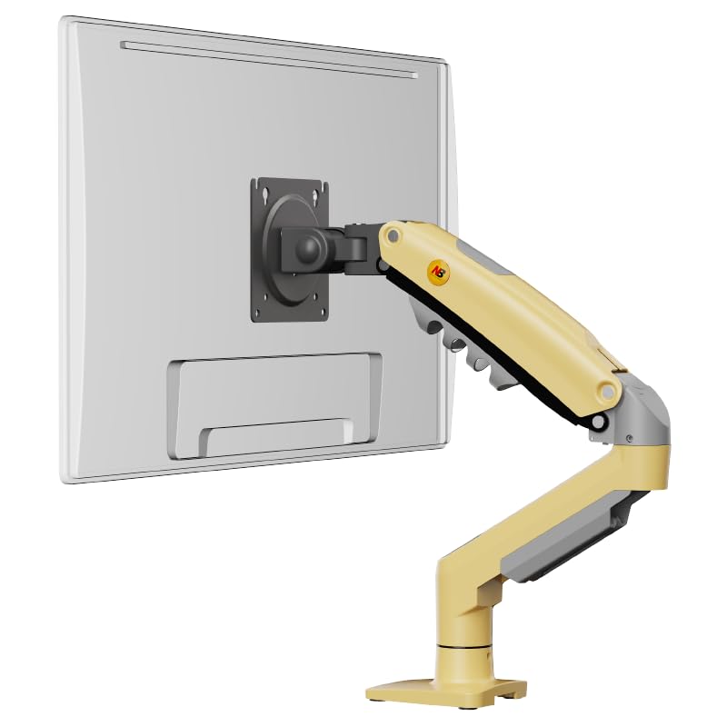 North Bayou 17-30 Inches Monitor Gas Spring Desk Arm Stand F80 | 360 Degree Swivel & Tilt (Yellow F80-XD)-image-49