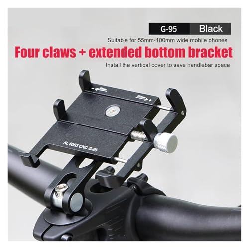 Support téléphone vélo alu fixation centrale réglable guidon VTT