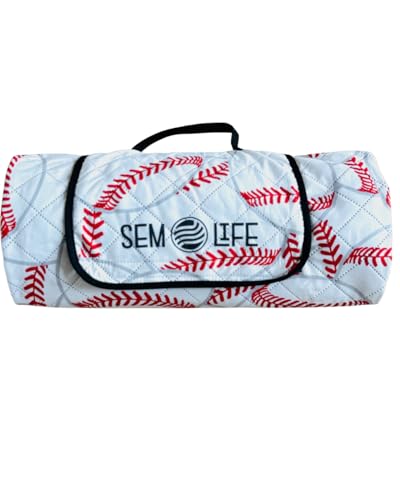 SEM LIFE Baseball Stadium Blanket 80x60 Reversible Fleece