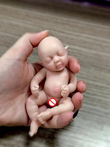 Muñeca mini Elfo Reborn silicona 5 pulgadas realista miniatura 4