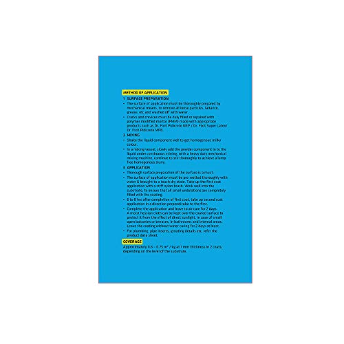 Image of Dr. Fixit 112 Pidifin 2K 2-Parts Flexible Acrylic Cementitous Waterproofing for Bathroom, Roofs, Bas, Pack of 2