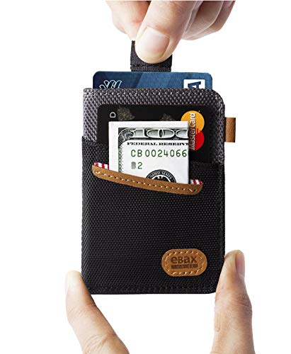 Minimalist Slim Wallet- Front Pocket Credit Card Holder with Cash & Key