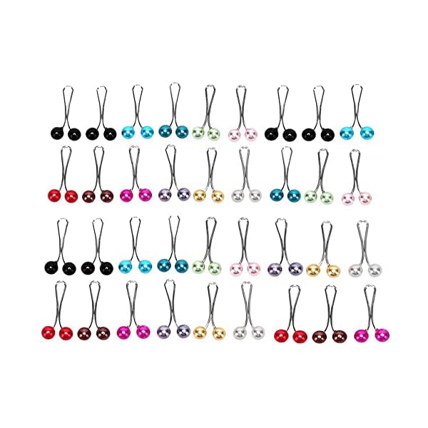 Hitopin 36PCS Hijab Pins, Scarf Pins, Muslim Scarf Brooch, Muslim Scarves Pins, U Hijab Pins,Colorful Pearl Pins, for Women Headscarf Scarf Accessories (10 Colors)