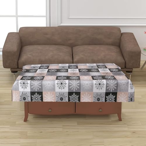 Image of Dakshya Industirs PVC Waterproof Table Cover 36x54 Inch Floral Printed Center Table Cover Washable Plastic Table Sheet Oilproof Dining Table Cover for Coffee Table Living Room Home (Decorative Flora)