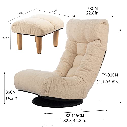 Sillón Ajustable Caqui de Suede Plegable miniatura 2