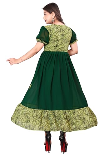 Image of eightone Floral Printed Cotton Frock for Women | Fit and Flare Midi One Piece Dress | Casual Western Dress for Women