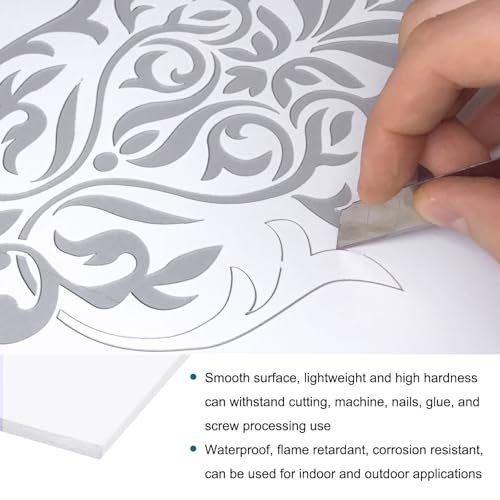 Image of Expanded PVC Plastic Sheet 7 /64 inch Thick, 12 inchx12 inch Lightweight Rigid Foam Sheet, [for Crafts Signage Displays Digital Screen Printing] - White / 1 Pcs