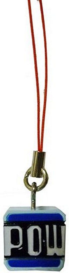 TomySuper Mario Bros. Wii Mini Mascots Keychain Phone Charm ~1" - Pow Block