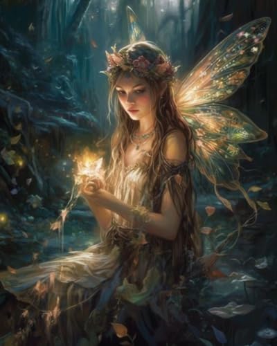 Generic Fairy Dragonfly Girl Cross Stitch Kits for Beginners Stamped Cross-Stitch Supplies Needlework DIY 11CT 3 Strands Cotton Thread Printed DIY Needlepoint Kits 40×50cm (cy05), As described