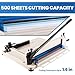 17 Inch A3 Heavy Duty Paper Cutter, 500 Sheet Capacity Guillotine Paper Cutter with HSS Blade, Double Safety Protection for Factory, Printing Shops and Offices