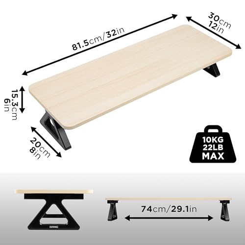 Espace de travail ergonomique à la maison avec le support double écran MDF