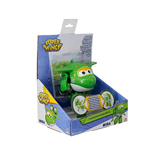 Super Wings 5" Transforming Mira Airplane Toy, Action Figure For Ages 3+, Green #TOP6