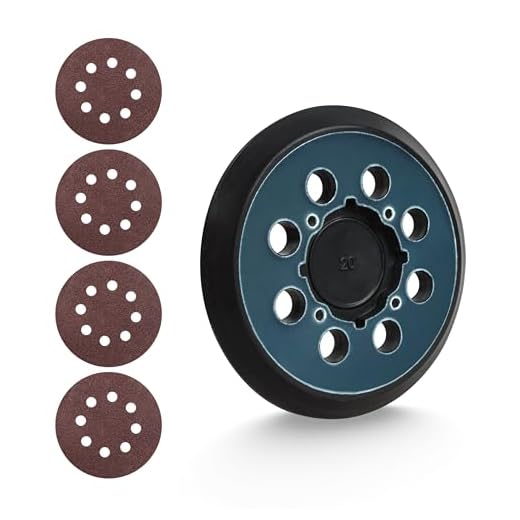 Sander Pad for Dewalt, Sander Pad Replacement for DeWalt DWE6421 6421K DWE6423 6423K DCW210B 1 Pack 5" Hole Hook and Loop Orbital 4 pcs 8 Hole Sanding Discs Sandpaper