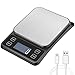 MOSUO Bilancia da Cucina Elettronica con Carica USB, Bilancia Digitale da Cucina 10kg/1g Alimenti Bilancia Cucina Digitale, Funzione Tare, LCD Display Acciaio Inossidabile (Batterie Incluse)