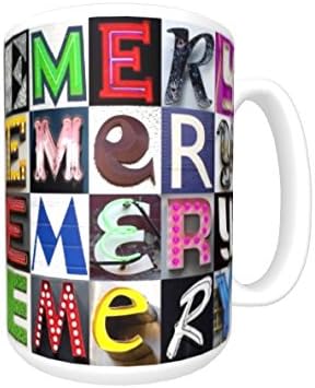 EMERY Coffee Mug / Cup - using photos of sign letters - personalized