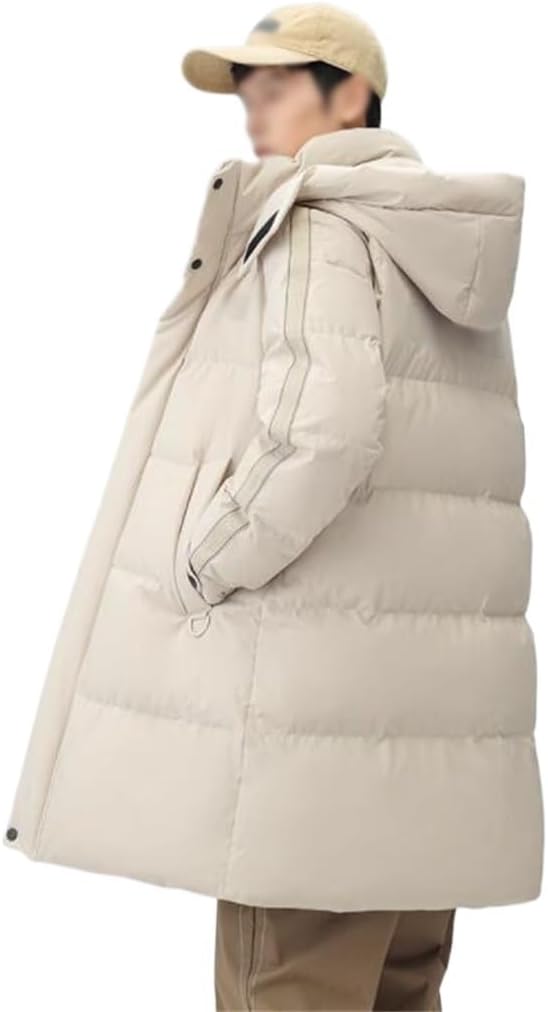 Fashion Thick Warm Youth Coat Down Jacket Male Winter Long Hooded Money