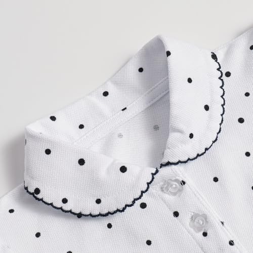 Toddler Girls Summer Tops Peter Pan Collar Short Sleeve T-Shirt3