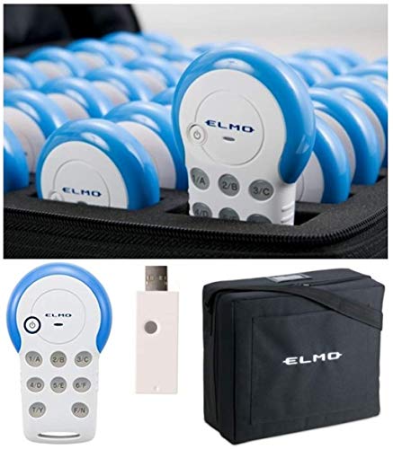 Elmo 1335-24 Model CRV-24 Student Response System; Includes 24 Sets of Clicker, Wireless Adapter, Image Mate Accent for SRS Software and Carrying Bag