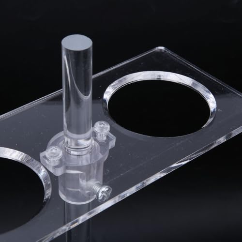 Soporte de embudo de 4 orificios regulable en metacrilato transparente para laboratorio 6