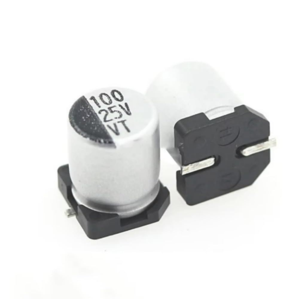 ZDVHOMCB 20PCS SMD Aluminum Electrolytic Capacitor 25V100UF 6.3 * 7.7mm 100UF/25V