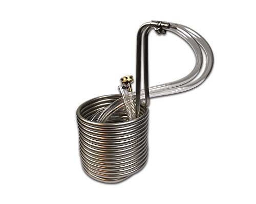 Coldbreak Brewing Equipment Cb13825Ssv Coldbreak 25' Wort Chiller, 3/8" Stainless Steel, 4' Vinyl Tubing, Heavy-Duty Garden Hose Fitting, Copper #TOP15