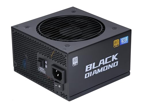 SAMA Black Diamond 750W 80plus Gold PC Power Supply 80Plus Gold Certified Full Modular with 14CM Silent Fan PCI-e 5.0 12VHPWR 10 Year Warranty