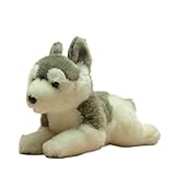 comprar husky siberiano blanco cachorro Tamaño for abrazar y exhibir: este perro de peluche mide aproximadamente 29 cm y 10 cm de ancho, un tamaño for agarrarlo y también se puede utilizar como decoración en el dormitorio o la guardería.