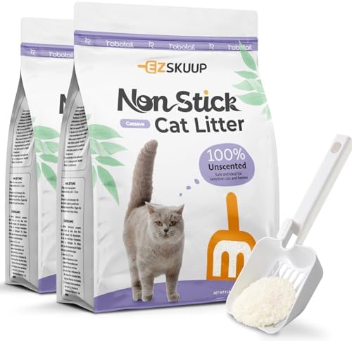 Ezskuup Non Stick Ultra Clumping Cat Litter Dust Free Unscented Kitty Litter Made preview
