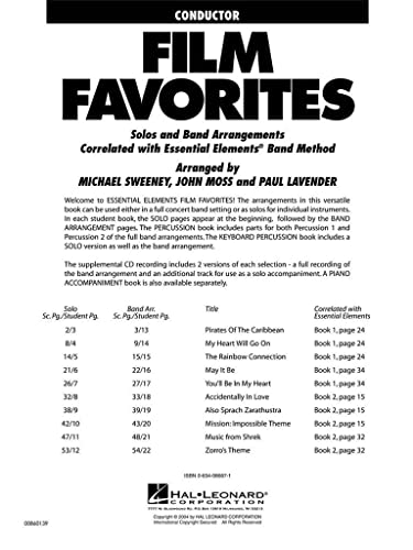 Film Favorites: Conductor (includes Accompaniment CD)