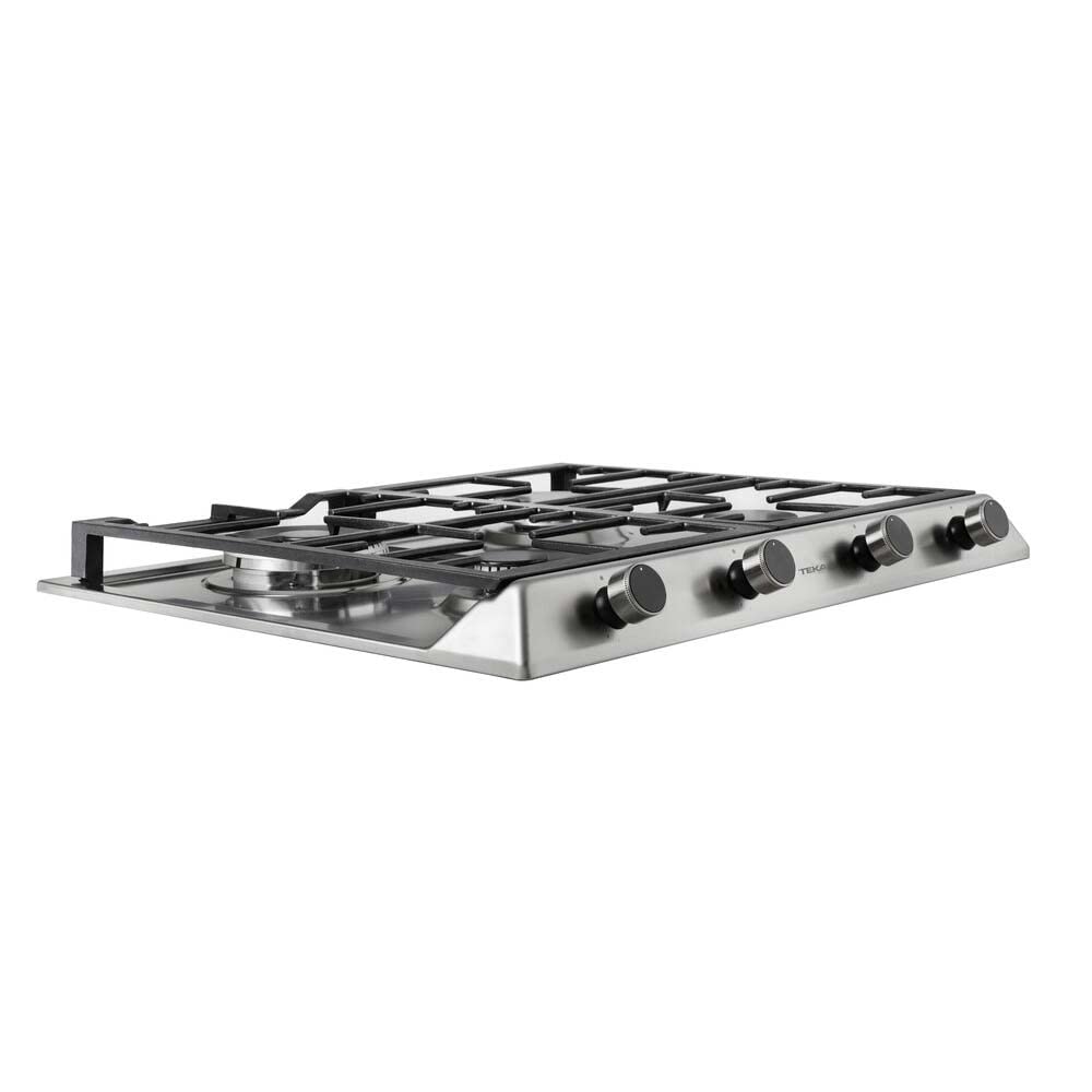 TEKA Placa de Gas 58 cm, 4 Fuegos, Mandos Frontales Metalizados, Quemadores Alta Eficiencia, Autoencendido, Seguridad Termopar, EX 60.1 4G AI AL CI