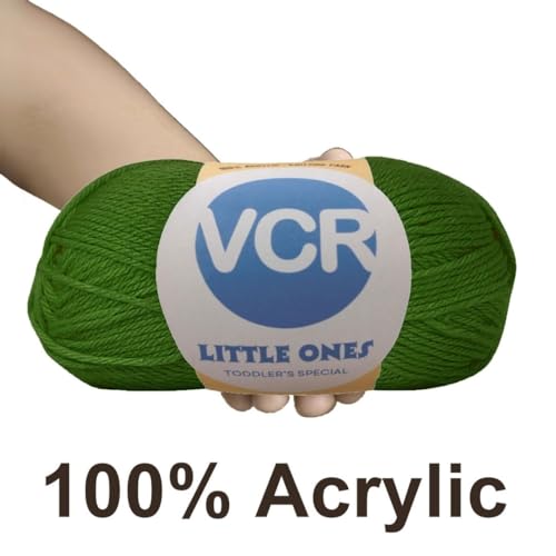 Image of VCR Hunter Green Yarn, 100 Grams Hank, 190 Meters Length, Acrylic Ball for Crochet and Knitting, Soft Crosia Threads, Pack of 1 Yarn, Suitable for DIY Crafts