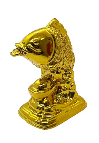 Image of Exclusive Small Size Fengshui Polyresin Arowana Fish Showpiece for Career, Luck & Education (AF-3516)