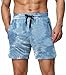 Aimeilgot Mens Gym Shorts with Pockets Casual Athletic Shorts Fashion Comfy Workout Short Pants(Blue Tie Dye,X-Large)