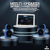 Long Run Technologies Paired Bluetooth Speakers - Surround Sound Stereo Pairing Linkable for Home TV Car