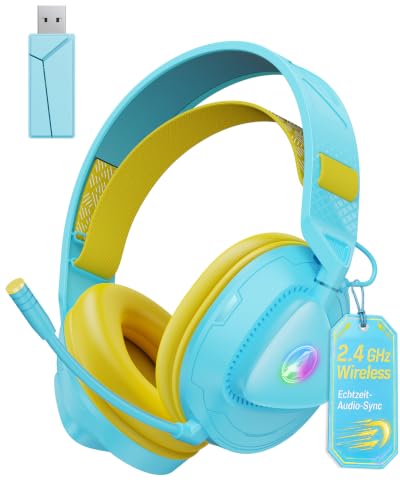 Awinnasey PH3 Kabelloses Gaming Headset für PS5, PS4, PC